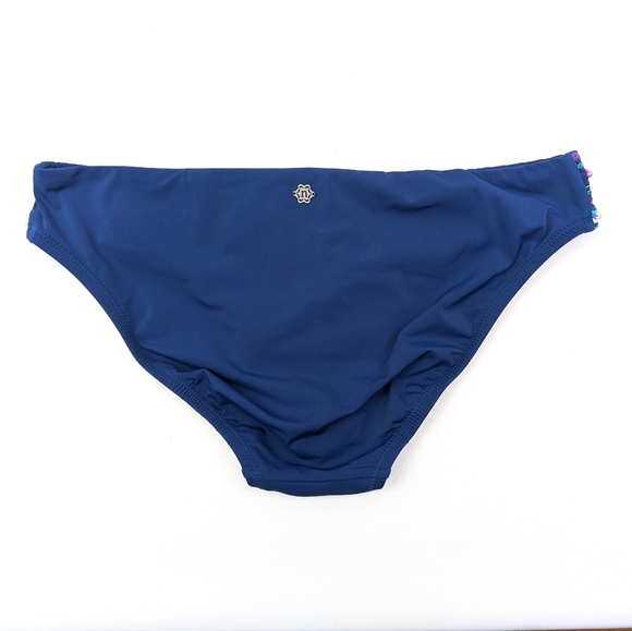 Nanette Lepore 2-Piece Bikini Swimsuit Triangle Top Beaded Costa Del Sol Navy S - Picture 9 of 16